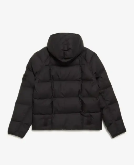 Stone Island Opaque Nylon Tela Goose Down Jacket Black