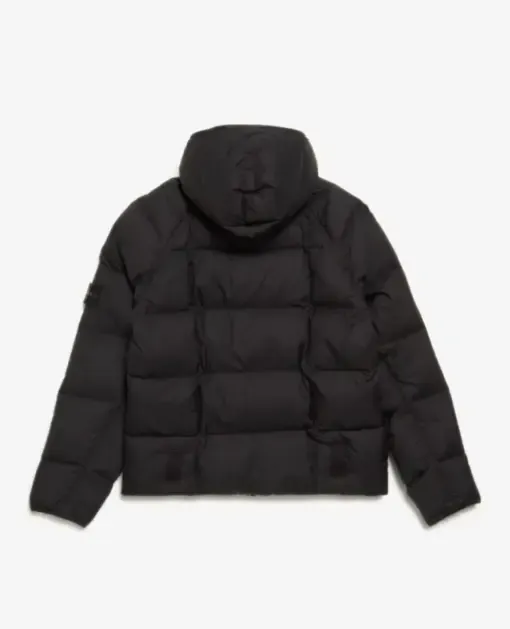 Stone Island Opaque Nylon Tela Goose Down Jacket Black