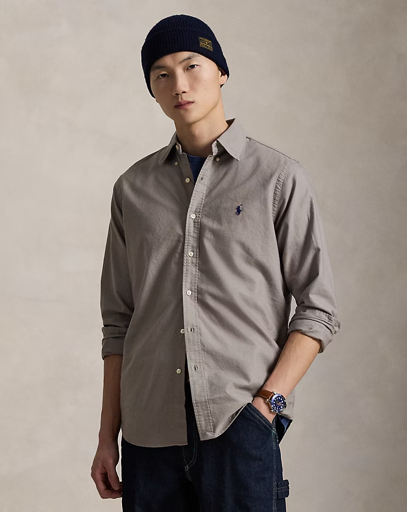 【Up to 59% off！】Garment-Dyed Oxford Shirt - All Fits