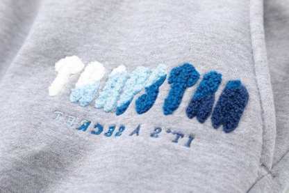 TRAPSTAR CHENILLE DECODED HOODED TRACKSUIT BLACK GREY