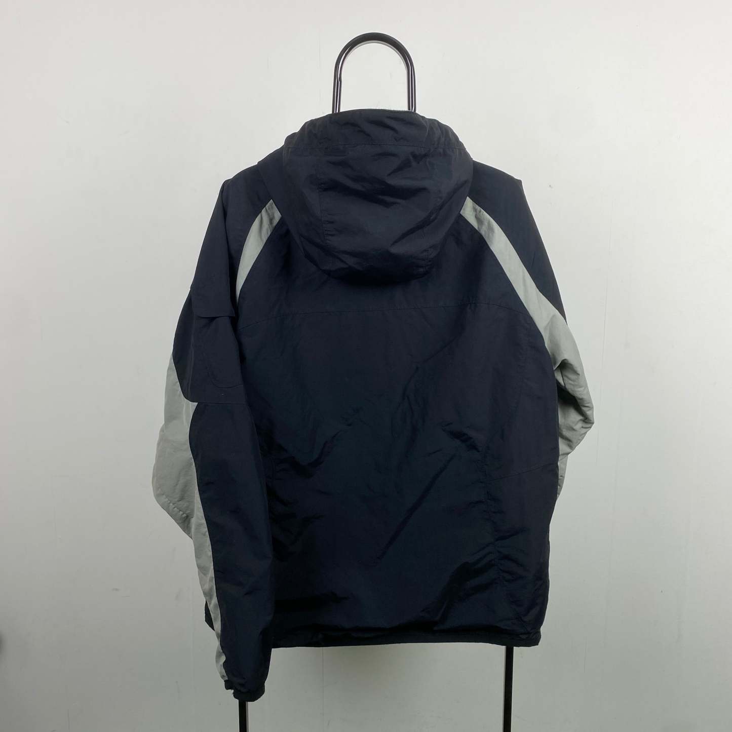 2000'sReversible Fleece Coat Jacket Black Grey