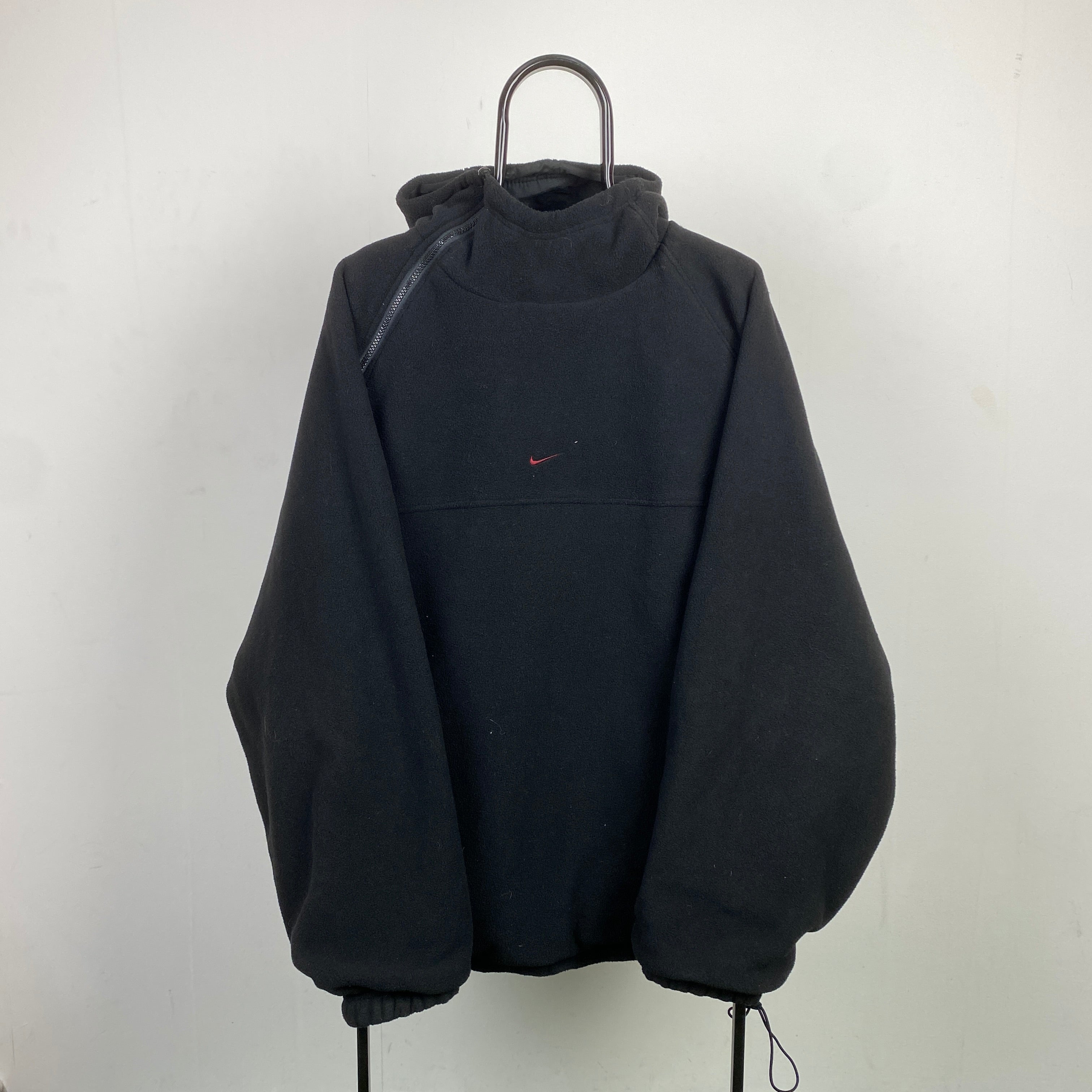 2000'sReversible Sidewinder Fleece Coat Jacket Black