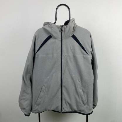 2000'sReversible Fleece Coat Jacket Black Grey