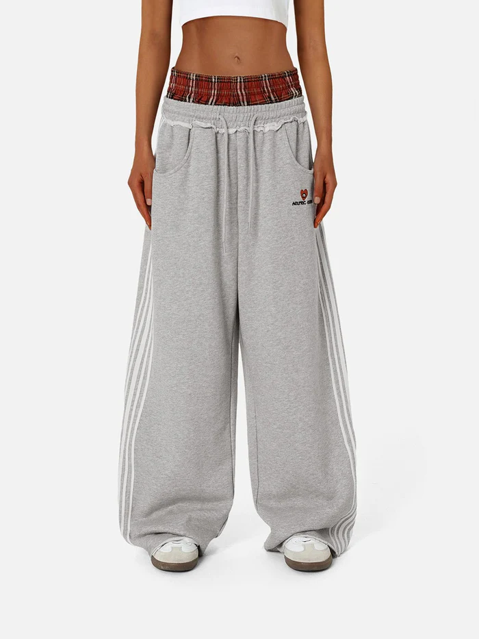 【59% off ！】Double Waist Baggy Sweatpants