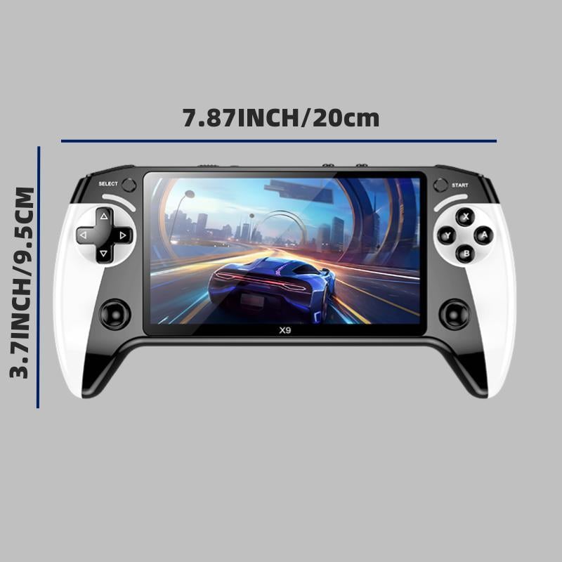 X9 portable game console, 5.5-inch HD screen, multiple languages, retro GBA Arcade video,10 simulators with 20000+ Games