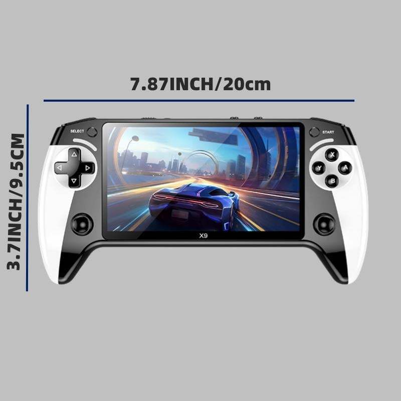 X9 portable game console, 5.5-inch HD screen, multiple languages, retro GBA Arcade video,10 simulators with 20000+ Games