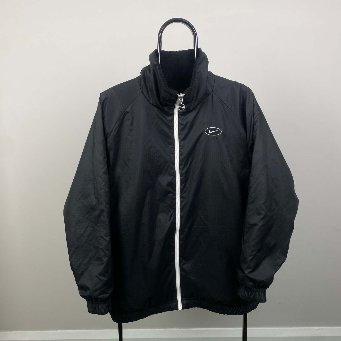 2000'sReversible Fleece Coat Jacket Black