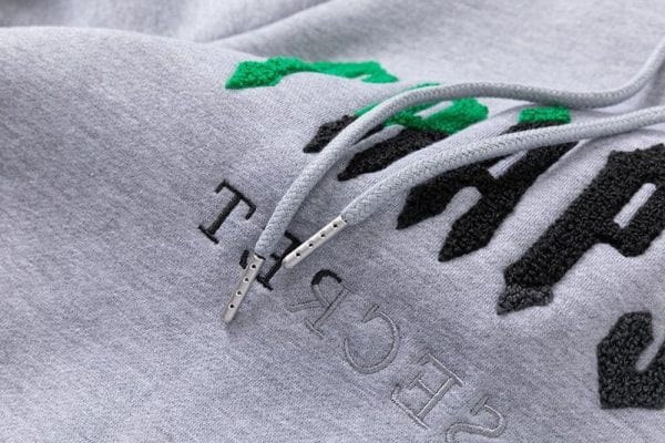 TRAPSTAR CHENILLE DECODED HOODED TRACKSUIT BLACK GREY