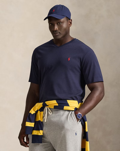 【Up to 59% off！】Jersey V-Neck T-Shirt