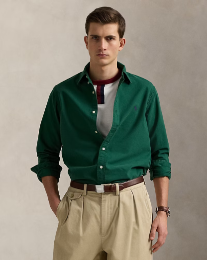 【Up to 59% off！】Garment-Dyed Oxford Shirt - All Fits