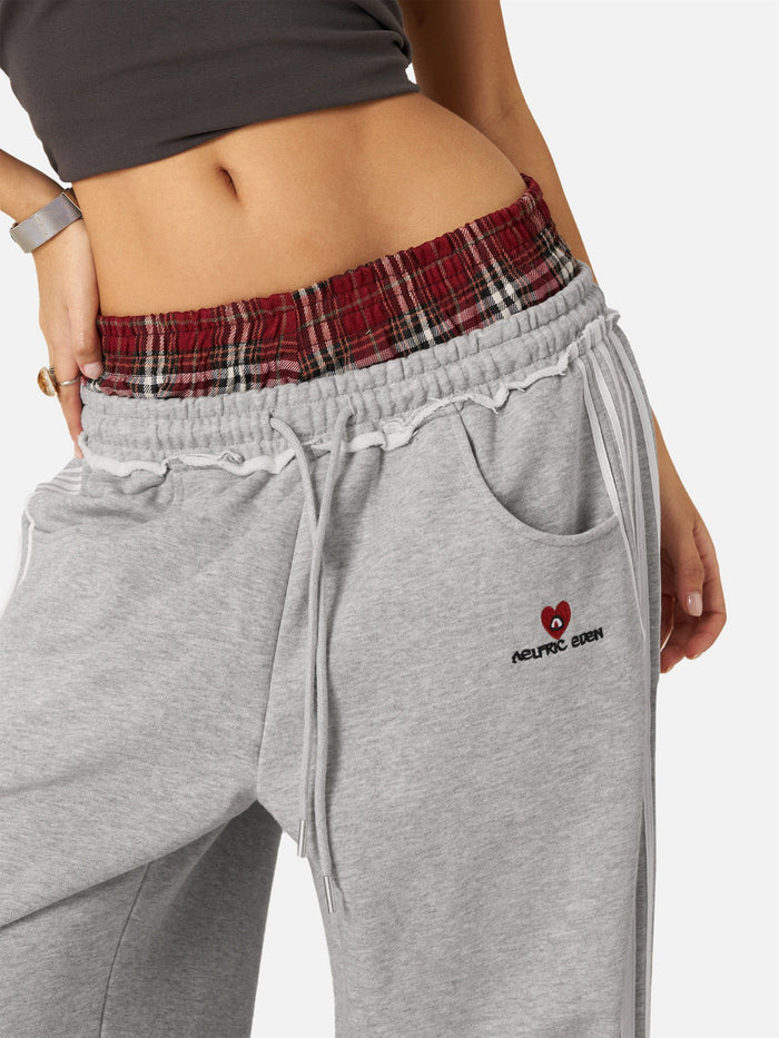 【59% off ！】Double Waist Baggy Sweatpants
