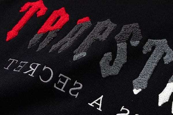 TRAPSTAR CHENILLE DECODED HOODED TRACKSUIT BLACK GREY