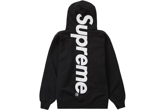 Satin Appliqué Hooded Sweatshirt
