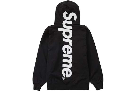Satin Appliqué Hooded Sweatshirt