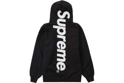 Satin Appliqué Hooded Sweatshirt