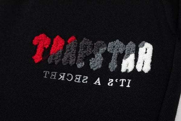 TRAPSTAR CHENILLE DECODED HOODED TRACKSUIT BLACK GREY