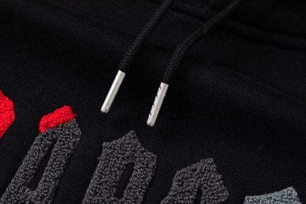 TRAPSTAR CHENILLE DECODED HOODED TRACKSUIT BLACK GREY