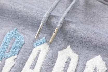 TRAPSTAR CHENILLE DECODED HOODED TRACKSUIT BLACK GREY