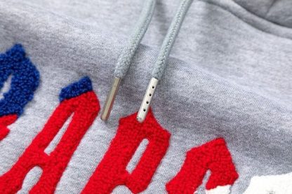 TRAPSTAR CHENILLE DECODED HOODED TRACKSUIT BLACK GREY