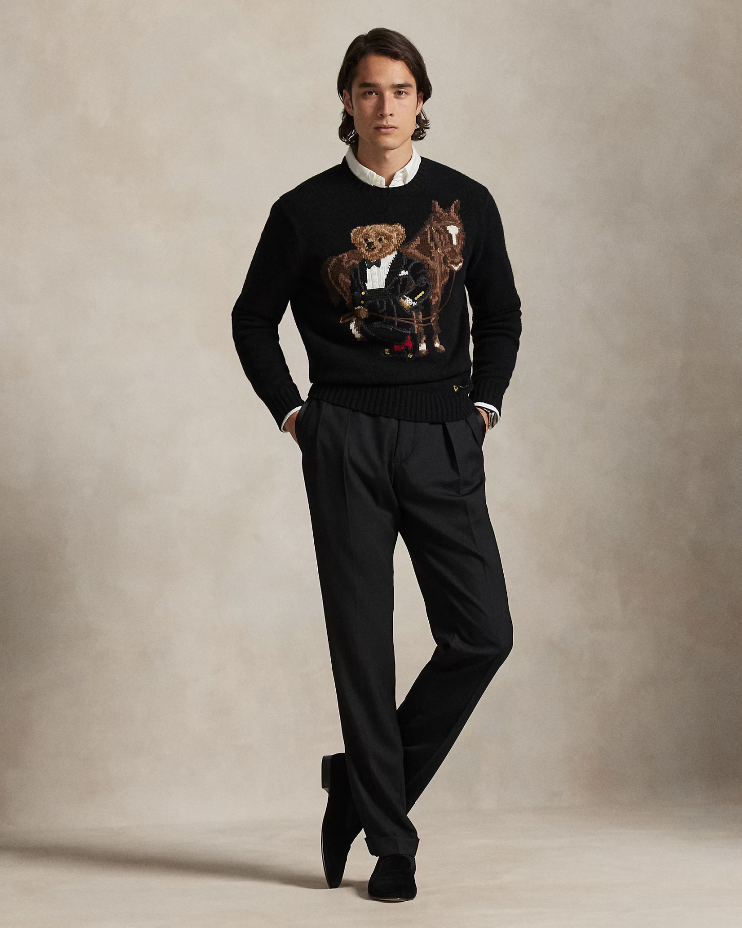 【Up to 59% off！】Polo Bear Wool Sweater