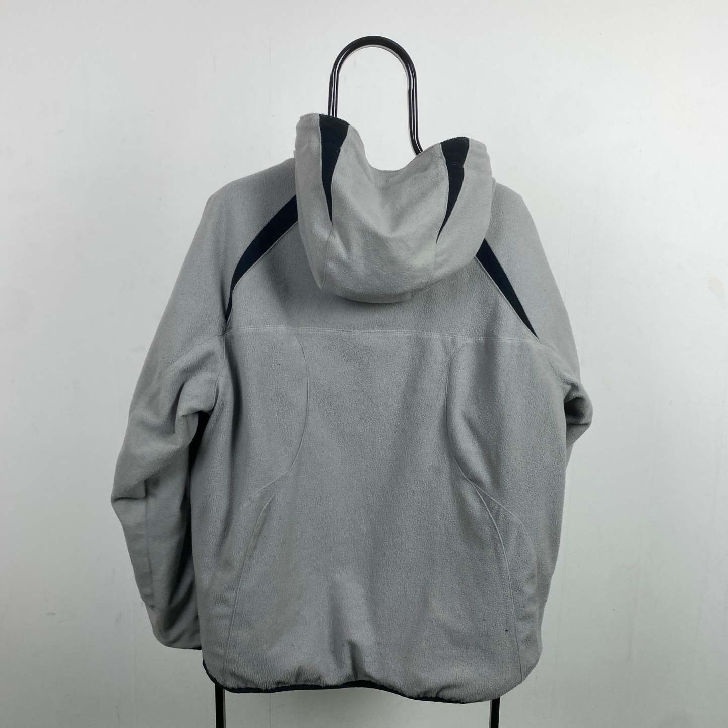 2000'sReversible Fleece Coat Jacket Black Grey