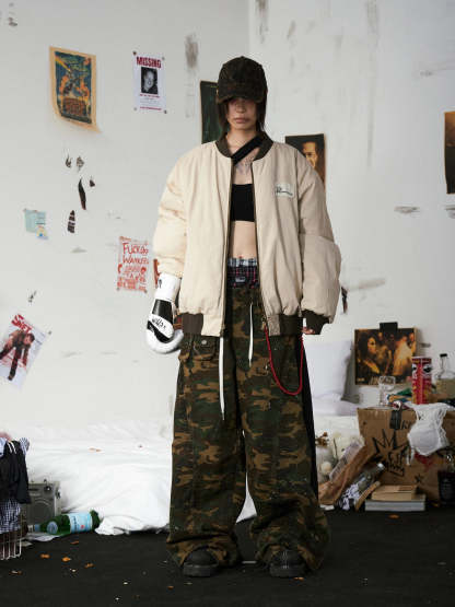 Punk Camo Reversible Cotton Coat