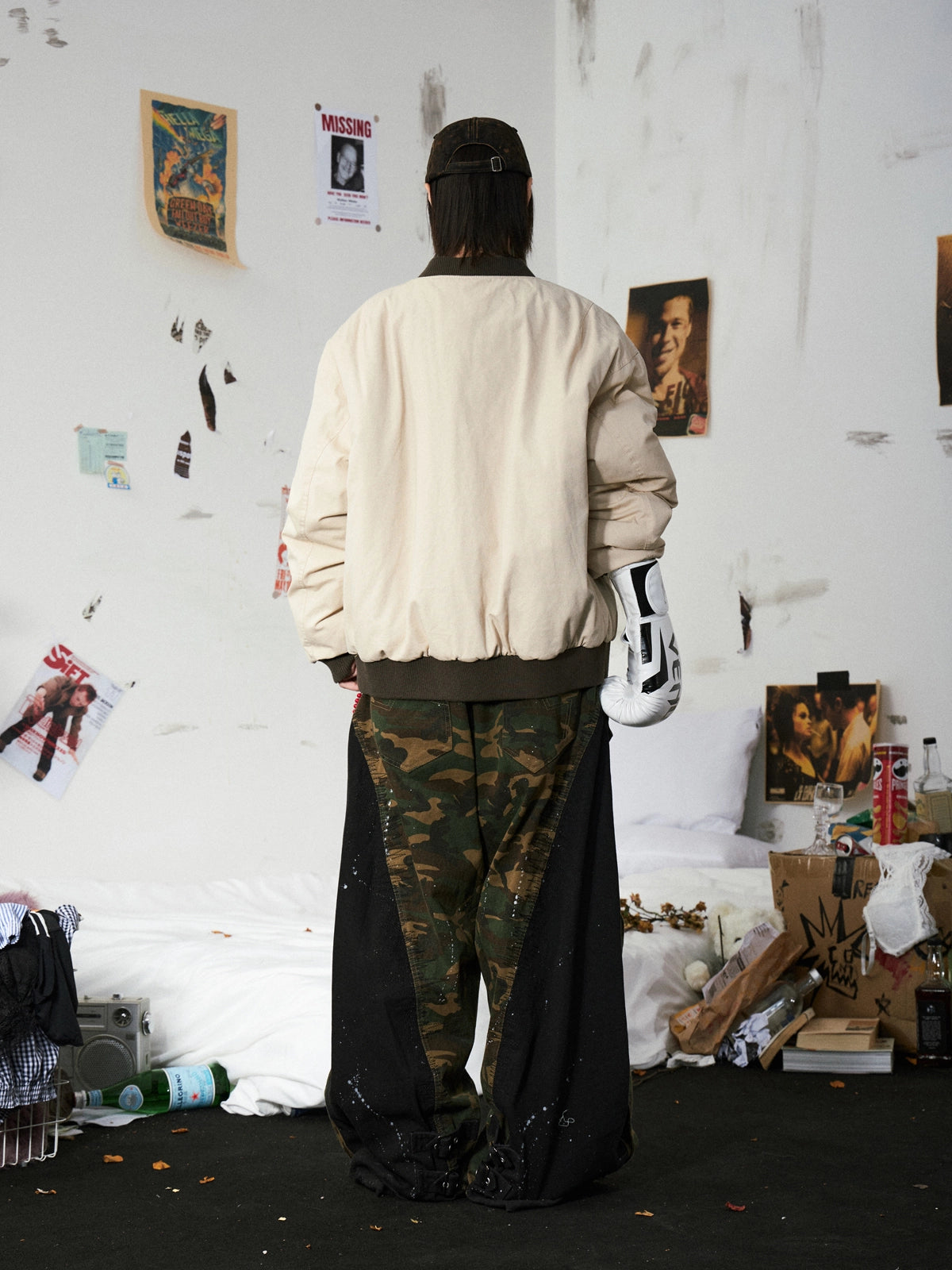 Punk Camo Reversible Cotton Coat