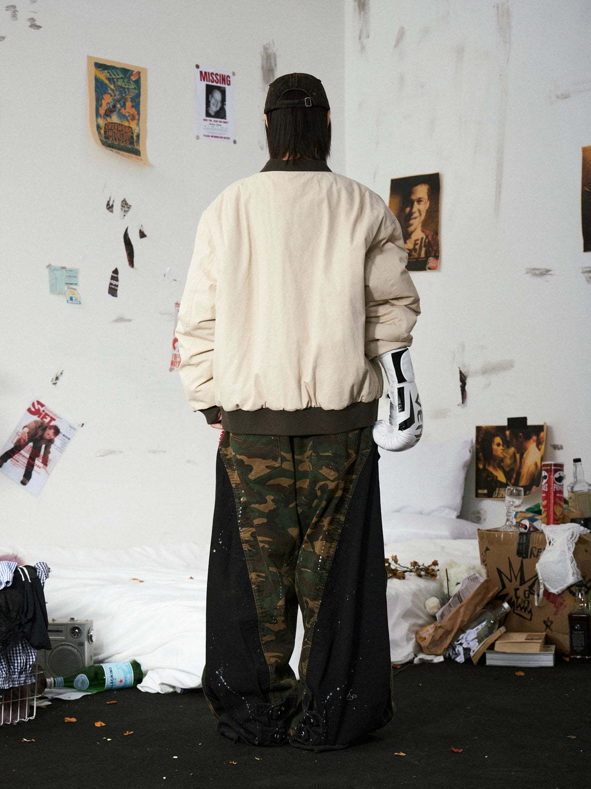 Punk Camo Reversible Cotton Coat