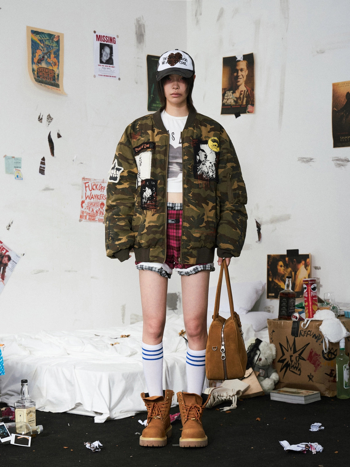 Punk Camo Reversible Cotton Coat