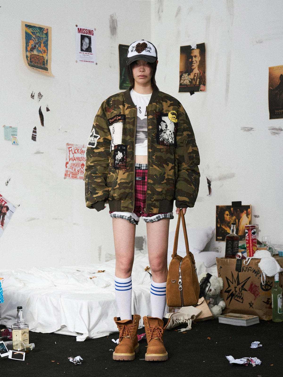 Punk Camo Reversible Cotton Coat