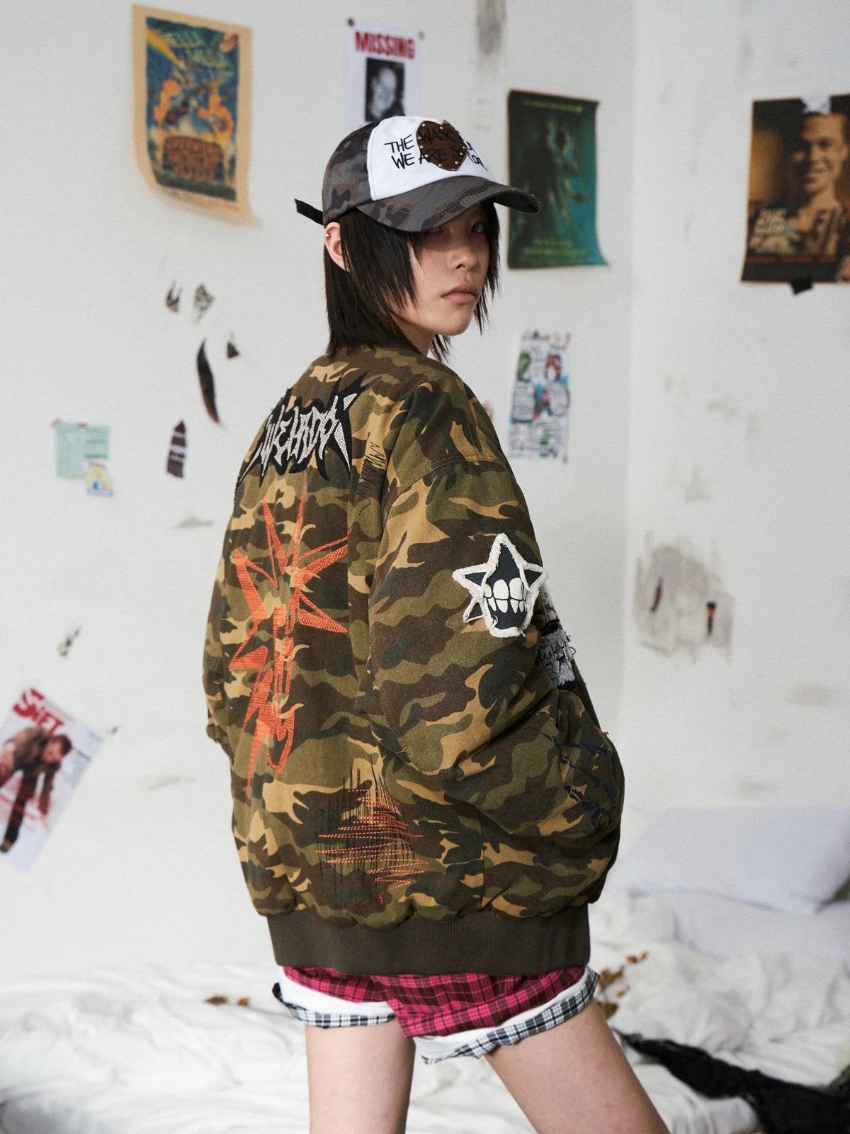 Punk Camo Reversible Cotton Coat