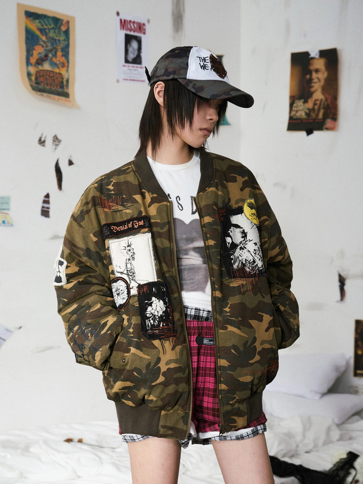 Punk Camo Reversible Cotton Coat