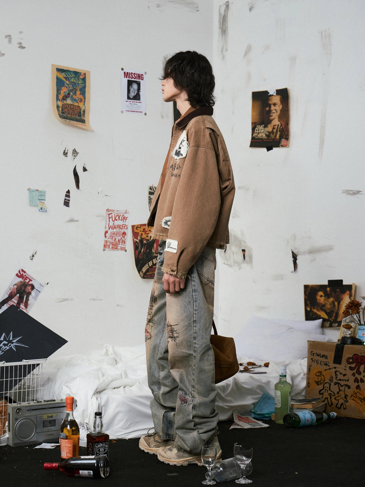 Brown Distressed Detroit Jacket