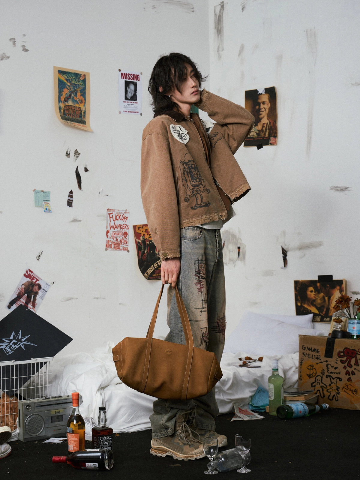 Brown Distressed Detroit Jacket