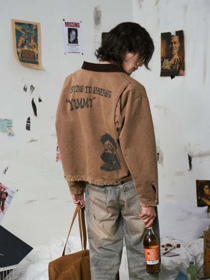 Brown Distressed Detroit Jacket