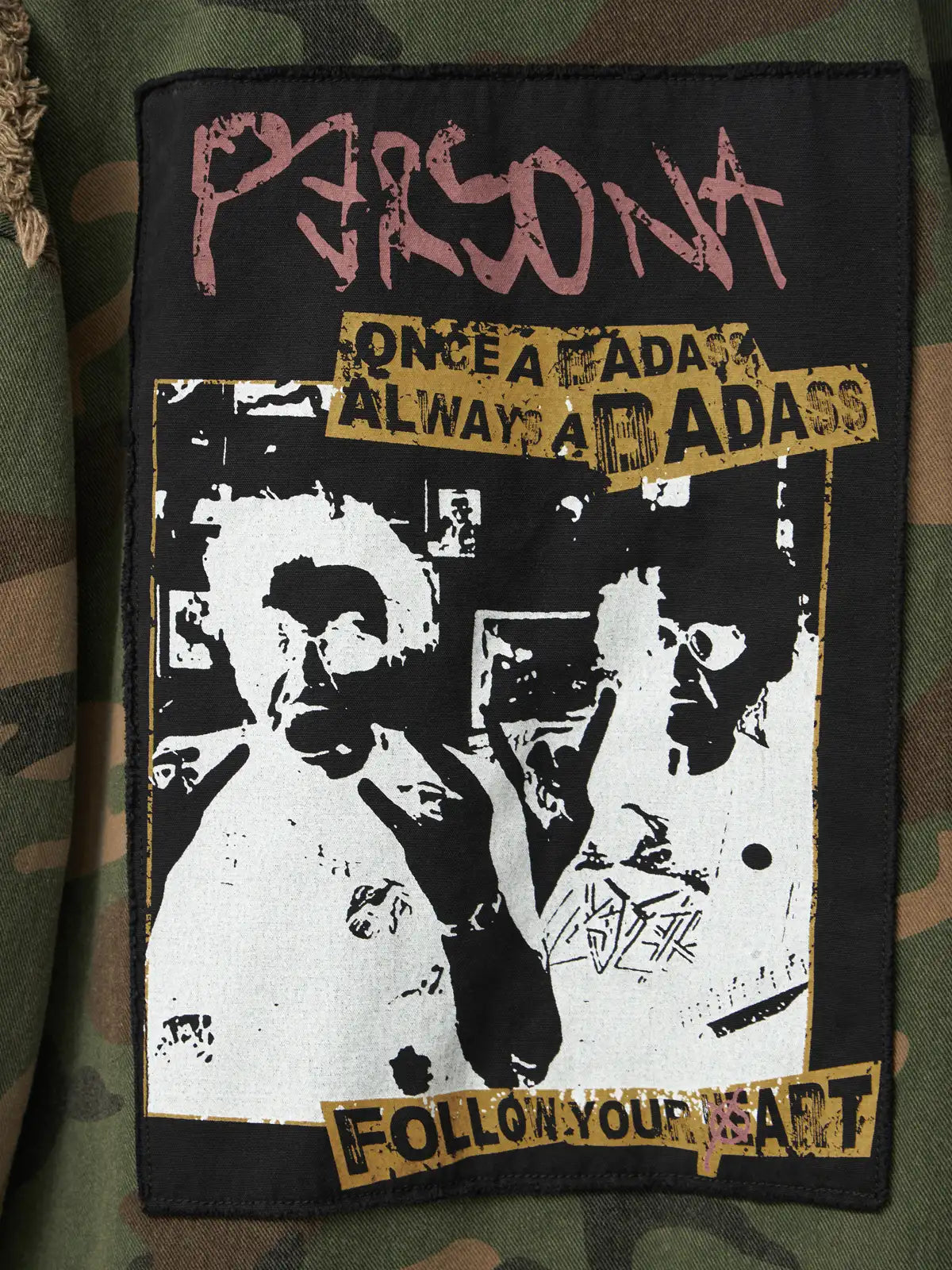 Camouflage Distressed Work Jacket