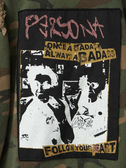 Camouflage Distressed Work Jacket