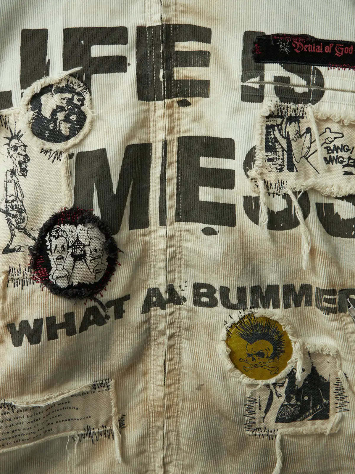 Distressed Stain White Detroit Jacket