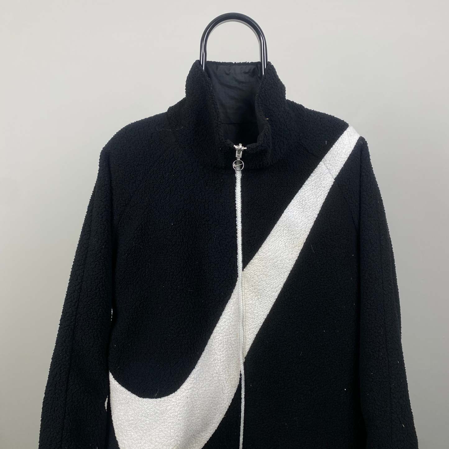 2000'sReversible Fleece Coat Jacket Black