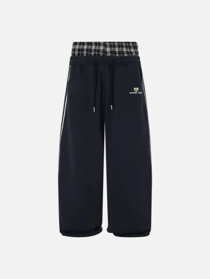 【59% off ！】Double Waist Baggy Sweatpants