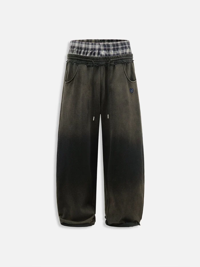 【59% off ！】Double Waist Baggy Sweatpants