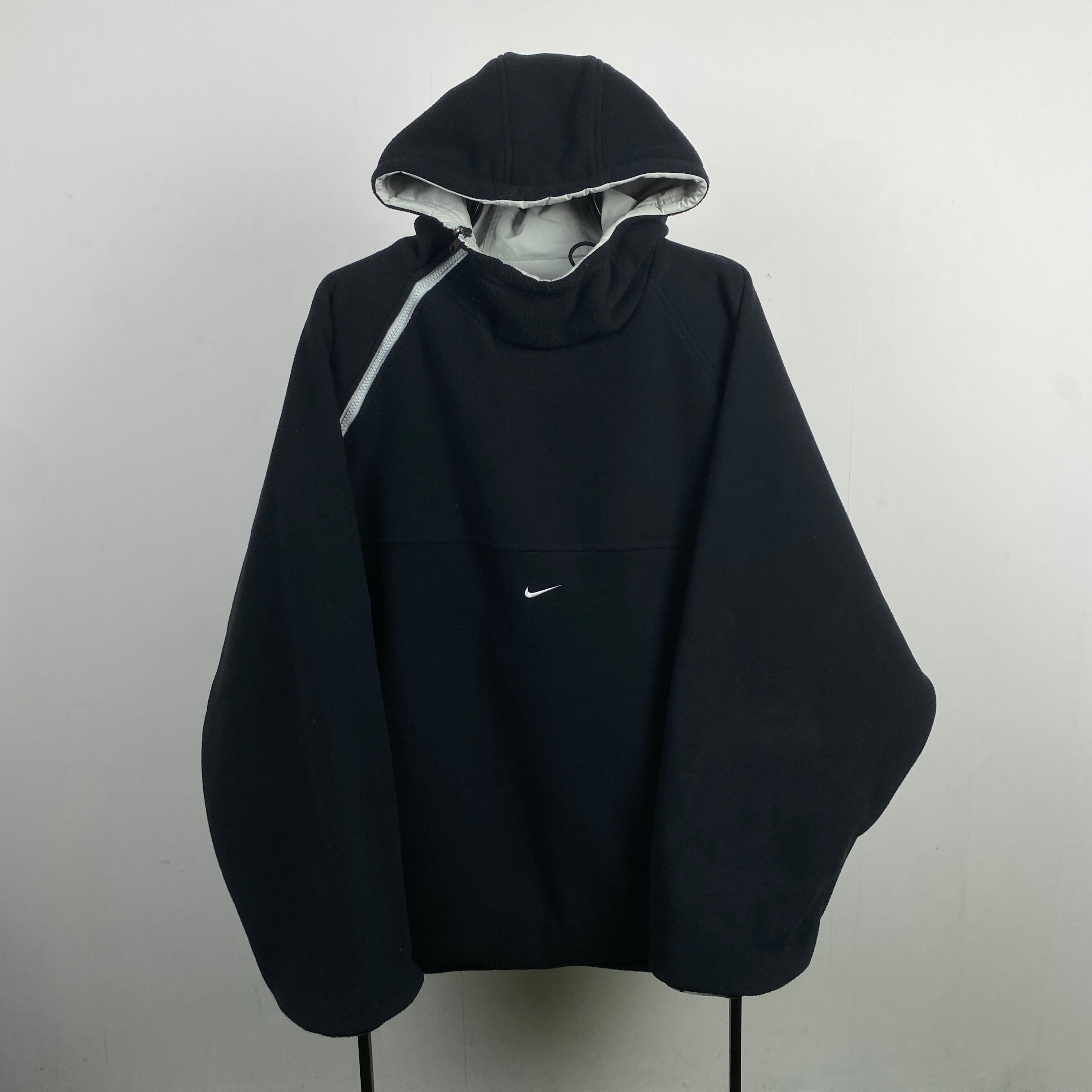2000'sReversible Side Winder Fleece Coat Jacket Black