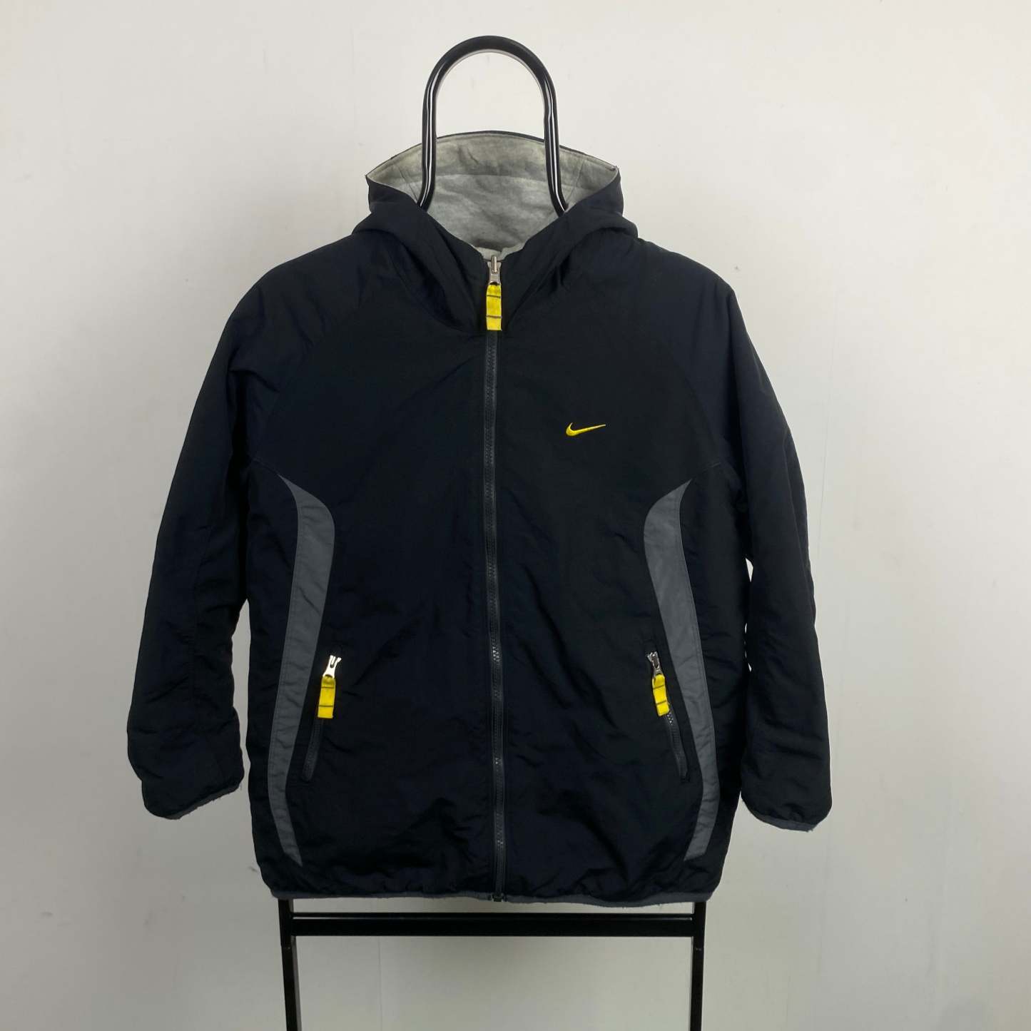 2000'sReversible Fleece Coat Jacket Black