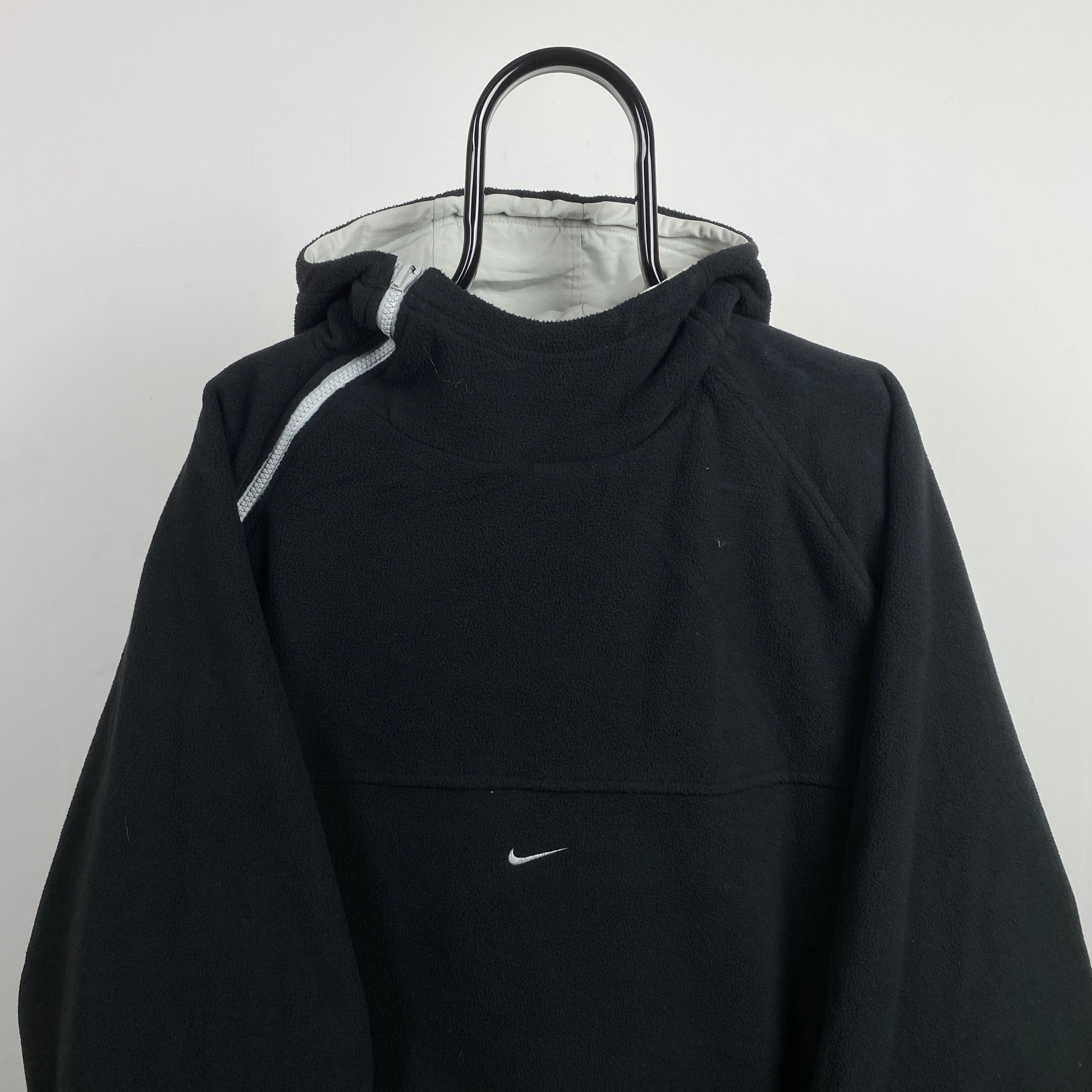 2000'sReversible Side Winder Fleece Coat Jacket Black