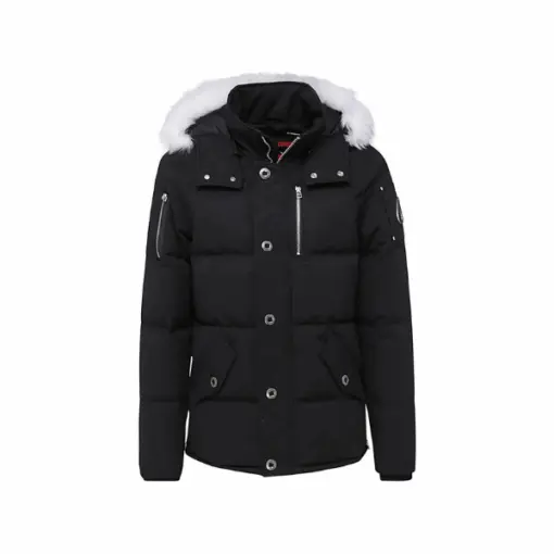  Original 3Q Puffer Jakki Svartur