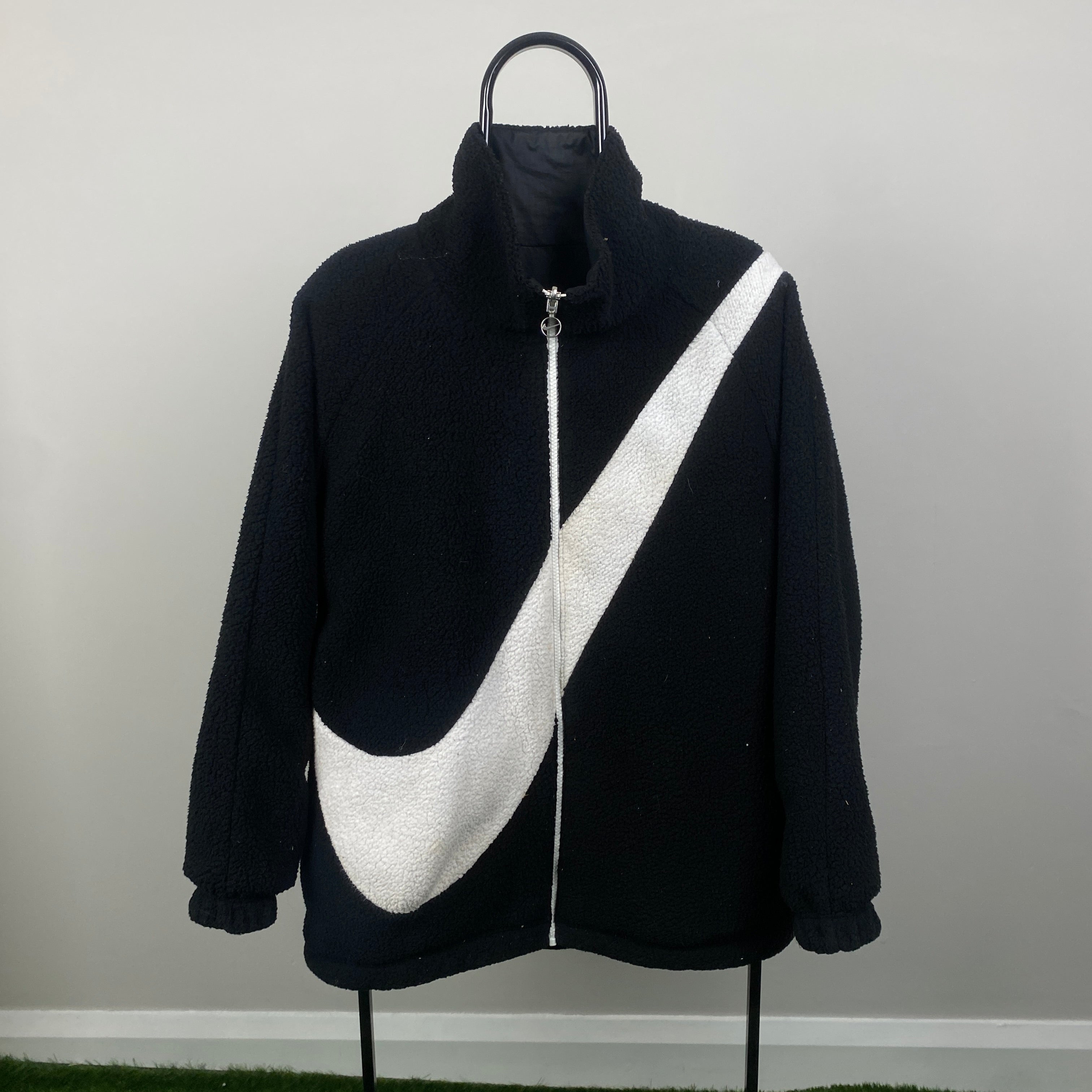 2000'sReversible Fleece Coat Jacket Black