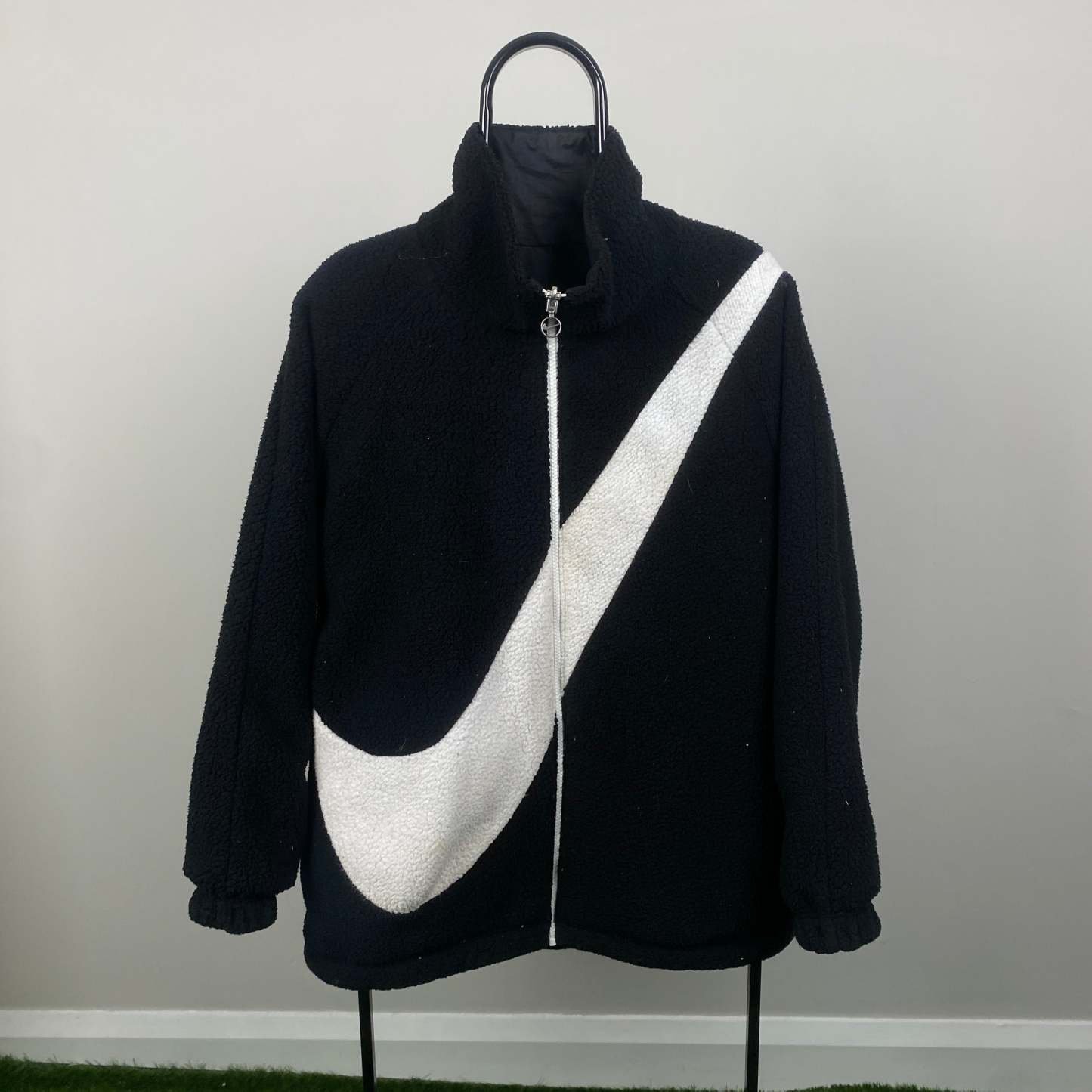 2000'sReversible Fleece Coat Jacket Black