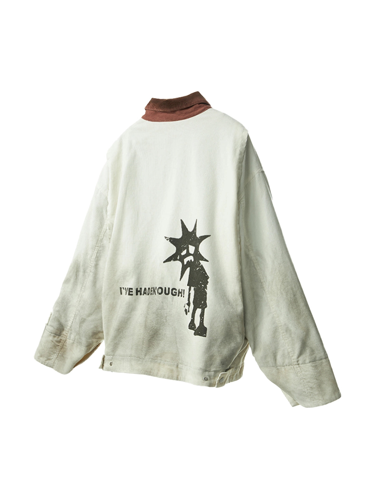 Distressed Stain White Detroit Jacket