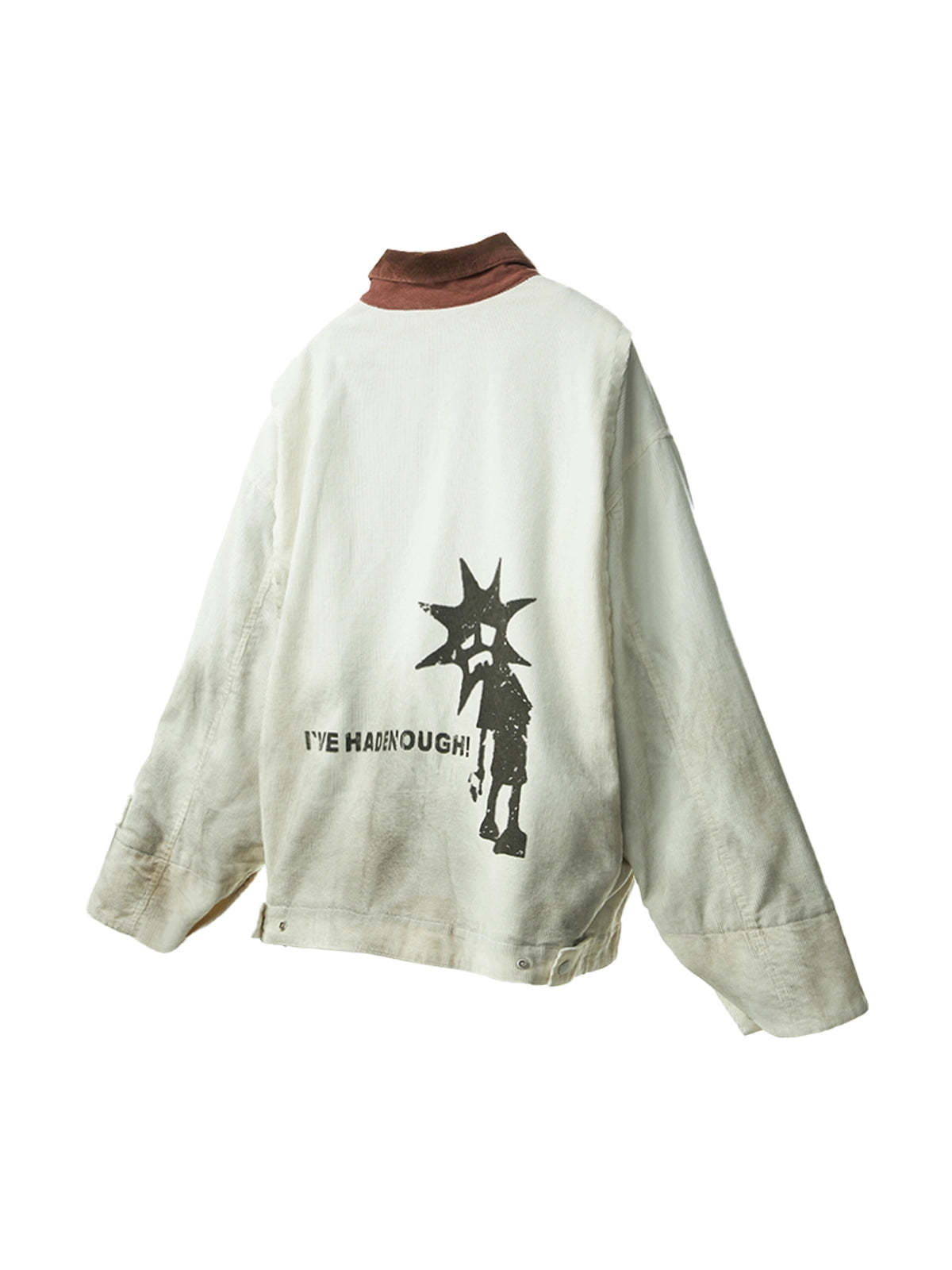 Distressed Stain White Detroit Jacket