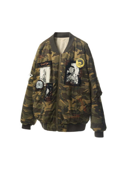 Punk Camo Reversible Cotton Coat